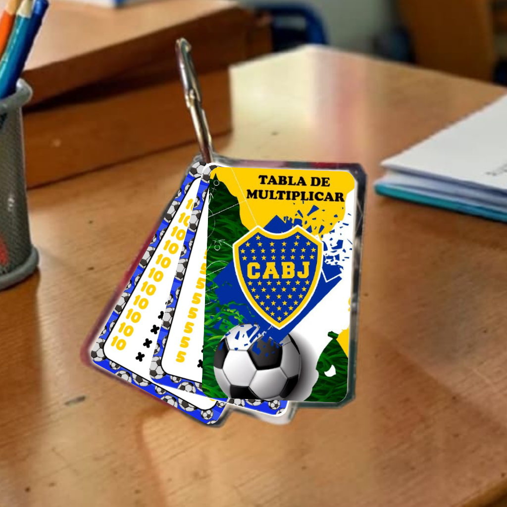 Llavero Tablas de Multiplicar Personalizadas
