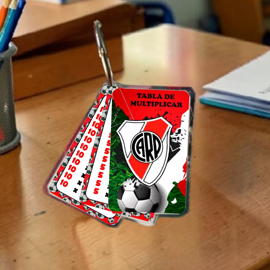 Llavero Tablas de Multiplicar Personalizadas